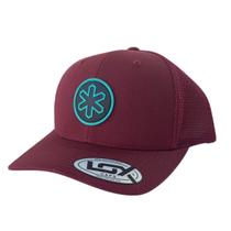 Boné Tuff Vinho com logo Turquesa