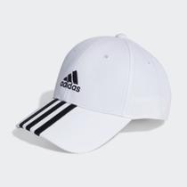 Boné Unissex Baseball Sarja Algodão 3 Listras Adidas Branco