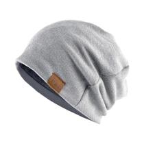 Boné Unissex de Malha de Veludo com Caveira - Gorro de Hip Hop em Cor Sólida