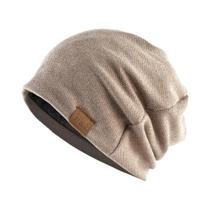 Boné Unissex de Malha de Veludo com Caveira - Gorro de Hip Hop em Cor Sólida