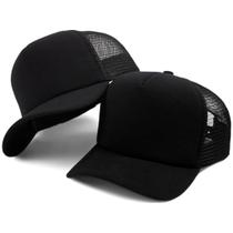 Bone Unissex Preto Liso Rendinha Telinha Aba Curva