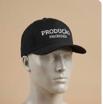 Boné Unissex Preto Produção Backstage Exclusivo ATM Boné Unissex Preto Produção Backstage Exclusivo ATM