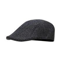 Boné Unissex Xadrez De Lã Estilo Britânico Para Outono/Inverno - Boina Newsboy Quente Com Viseira Boné Unissex Xadrez De Lã Estilo Britânico Para Outono/Inverno - Boina Newsboy Quente Com Viseira