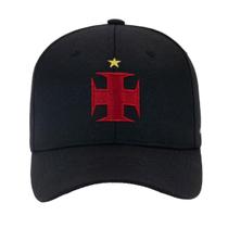 Boné Vasco Da Gama Cruz De Malta Vermelho Em Preto Supercap Boné Vasco Da Gama Cruz De Malta Vermelho Em Preto Supercap