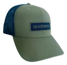 Boné Verde Azul com Logo Azul- Shimano