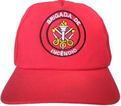 Boné Vermelho Bordado Brigada De Emergência Para Eventos E Brigadistas Voluntários Brim De Algodão Boné Vermelho Bordado Brigada De Emergência Para Eventos E Brigadistas Voluntários Brim De Algodão