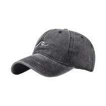 Boné Vintage De Algodão Lavado Com Bordado Em Ondas, Cor Sólida, Snapback Para Mulheres E Homens,