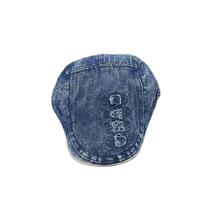 Boné vintage Gatsby Newsboy, jeans lavado unissex
