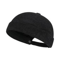 Boné Vintage Hip-Hop Unissex Em Corduroy Grosso Sem Aba Para Homens E Mulheres