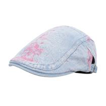 Boné vintage lavado Newsboy Gatsby Cabbie, jeans unissex