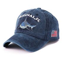 Boné Vintage Tubarão Bandeira Estados Unidos Retro pescaria