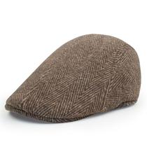 Boné vintage Wool Blend Herringbone Gatsby Newsboy para homens