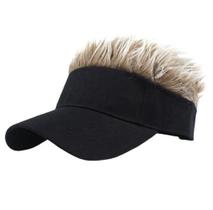 Bone Viseira Com Cabelo Falso Peruca P/ Careca Chapeu Festa