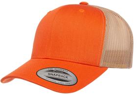 Boné Yupoong YP Classics Retro Trucker Laranja Rústico/Khaki Tamanho Único