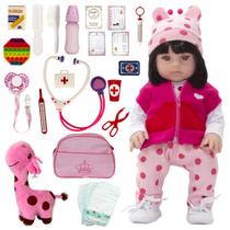 Boneca 100% Silicone Realista Baby Alive Enxoval Completo