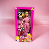 Boneca Abbie 29cm Professora Com Aluna e 1 Mala Brinquedo de menina - ARTBRINK