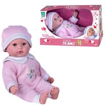 Boneca Abre e Fecha Olhos Corpinho de Tecido 32CM Bebe Realista Boneca Abre e Fecha Olhos Corpinho de Tecido 32CM Bebe Realista