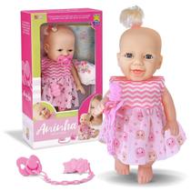 Boneca Abre E Fecha Os Olhos Aninha Dorme Bebê - Divertoys