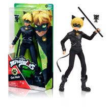 Boneca Action Miraculous Cat Noir - 28cm com Acessórios