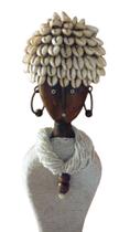 Boneca Africana Namji - Branca- Feminina-buzios - Camarões- Africa
