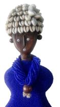 Boneca Africana Namji Femiinina- Azul - Camarões- Africa
