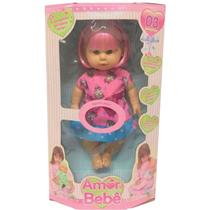 Boneca Amor de Bebe Rosa Luxo - Brink Model