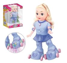 Boneca Amy Patinadora 28cm C/Luz C/ Musica e Dança