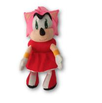 Boneca Amy Rose de Pelúcia turma Do Sonic 50cm