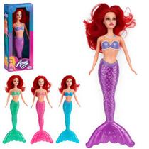 Boneca Amy Sereia Rainbow Tipo Princesa Luz Cor e Fantasia Brinquedo Criança Boneca Amy Sereia Rainbow Tipo Princesa Luz Cor e Fantasia Brinquedo Criança