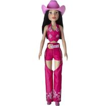Boneca Ana Castela 40cm com Chapéu Botas e Tatuagens Baby Brink Boneca Ana Castela 40cm com Chapéu Botas e Tatuagens Baby Brink