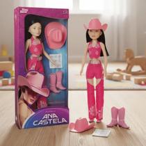 Boneca Ana Castela Boiadeira 50cm C/ Tatuagens Chapéu E Bota Boneca Ana Castela Boiadeira 50cm C/ Tatuagens Chapéu E Bota