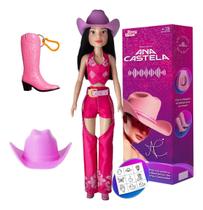 Boneca Ana Castela Boiadeira 55cm Com Acessórios - Nova Brink