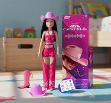 Boneca Ana Castela Boiadeira Original Chapéu Botas Baby Brink