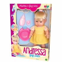 Boneca Andressa Faz Xixi 33cm com Mamadeira Ref 778 Boneca Andressa Faz Xixi 33cm com Mamadeira Ref 778