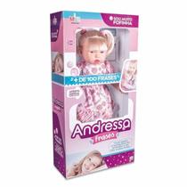 Boneca Andressa Frases - Branca- Milk Brinquedos