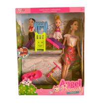 Boneca Angel Beauty Parquinho Com Acessórios TS Toys