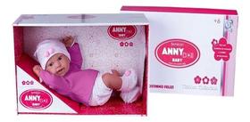 Boneca Anny Doll Baby Menina Reborn C/ Certidão Fralda