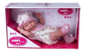 Boneca Anny Doll Baby Menina Reborn Macacão - Cotiplás Boneca Anny Doll Baby Menina Reborn Macacão - Cotiplás