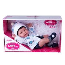 Boneca ANNY DOLL BABY Menino 2440 Bebê Tipo Reborn Colection com Cabelo Realista Criança Menina Presente Cotiplás - Cotiplas