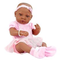 Boneca Anny Doll Baby Reborn Bailarina Negra Vinil Cotiplas