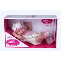 Boneca Anny Doll Baby Reborn Macacão Cotiplás