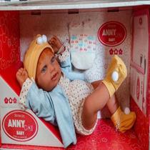 Boneca Anny Doll Baby Ruiva com Roupinha e Acessórios