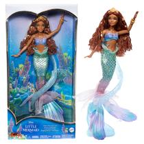 Boneca Ariel - A Pequena Sereia Deluxe Mattel - Com Suporte