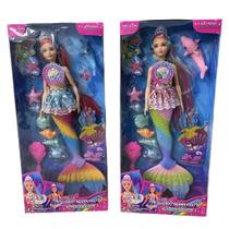 Boneca Ariel Sereia Musical com Luzes Brilhantes e Acessórios Inclusos