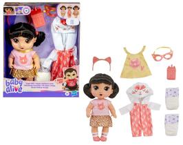 Boneca Articulada Baby Alive Minha Melhor Amiga Katie Kat Morena Com Acessórios 3 Visuais F9851 - Hasbro