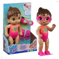 Boneca Articulada Baby Alive Nadadora Dia na Piscina F8141