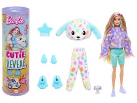 Boneca Articulada Barbie Cutie Reveal Cachorrinho Dalmata Colorido Com 10 Surpresas - Color Change - Mattel - HRK41