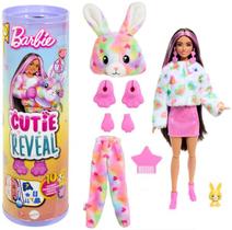 Boneca Articulada Barbie Cutie Reveal Coelhinho Colorido Com 10 Surpresas - Color Change - Mattel - HRK38