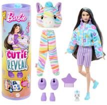 Boneca Articulada Barbie Cutie Reveal Zebrinha Colorida Com 10 Surpresas - Color Change - Mattel - HRK39