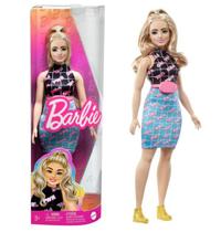 Boneca Articulada Barbie Fashionistas 202 Conjunto Girl Power Loira - HPF78